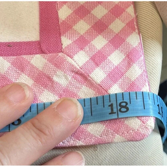 Pink Gingham Flamingo Placemats W/Cloth Napkins Set Of 8 Cotton Beach Summer - Picture 5 of 7